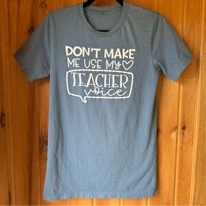 Women’s Blue Teacher Shirt - Size Small
